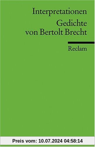 Interpretationen: Gedichte von Bertolt Brecht: 12 Beiträge